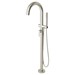 Contemporary Round Freestanding Bathtub Filler With Lever Handle Faucet for Flash&amp;#174; Rough-In Valve - AT064951295