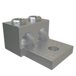 AU-600 Aluminum Mechanical Lug, Conductor Range 600-2, 2 Ports, 1 Hole, 1/2in Bolt Size, Tin Plated, UL, CSA ,