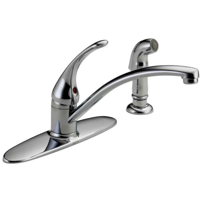 B4410Lf Foundations Single Handle Kitchen Faucet With Spray 