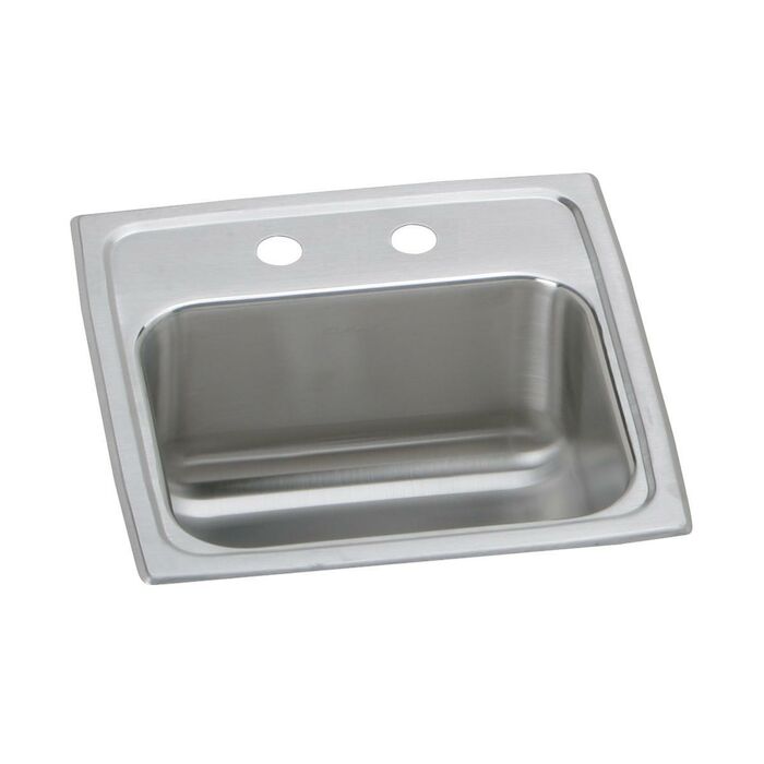 Bcr152 15 X 15 X 6 Two Hole 20 Gauge  Celebrity Hospitality Stainless Steel Bar Sink Without Faucet Ledge 1515, 15x15, 15 x 15, entertainment, prep, bar, bar sink, prep sink, ADA