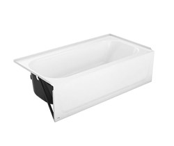 010-3365-00A WHITE 5&#39; LH BOOTZ STEEL TUB WITH ARMOR SHIELD ,