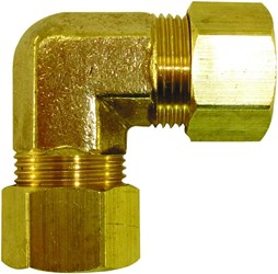 C65-6-LF 3/8 OD Brass Compression Elbow- Lead Free ,