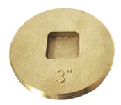 CPSCC3 3 IPS S.C. Countersunk Brass Cleanout Plug ,