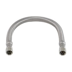 1/4 in. Compression x 1/4 in. Compression x 12 in. Length Braided Stainless Steel Ice Maker Connector ,39166126972,PLS0-12IM,PLS012IMF