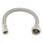 3/8 in. Compression x 7/8 in. Ballcock x 12 in. Length Braided Stainless Steel Toilet Connector; with Metal Nut ,39166127023,48145,PLS112DLM,PLS112DLMF