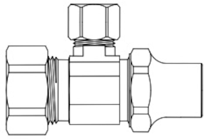 SCR19X C Ang Val 1/2 Cmp X 3/8 Cmp 