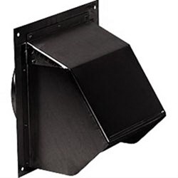 Broan 843BL Wall Cap (Black) for 6 in Round Duct ,843BL