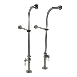 CCLFSSL03SN Cahaba Freestanding Supplies With Porcelain Lever Handles In Satin Nickel ,