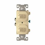 Eaton Wiring 271V-BOX Switch Duplex Combination Sp/Sp 15A 120V Ivory 032664750304 ,271V-BOX