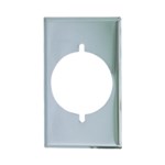 39CH-BOX Cooper Polished Chrome 1 Gang 2.15 in Dia Power Outlet Receptacle Standard Wall Plate ,