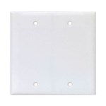 PJ23W Cooper Wallplate 2G Blank Box Mount Poly Mid WH ,