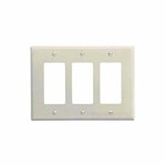 PJ263W Cooper White 3 Gang 3-Decorator/GFCI Mid Size Wall Plate ,