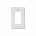 PJ26W Cooper White 1 Gang 1-Decorator/GFCI Mid Size Wall Plate ,
