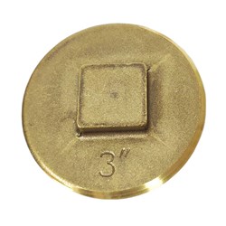CPSCR3 3 Ips Southern Code Raised Head Brass Cleanout Plug ,