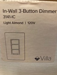 3141-LC 3-Button In Wall Dimmer 800W 120V Light Almond Villa ,3141-LC