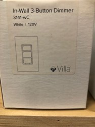 3141-WC 3-Button In Wall Dimmer 800W 120V White Villa ,3141-WC