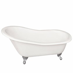 CTS7H67-WH-BL BARCLAY ICARUS CAST IRON SLIPPER WH 67 IN 7 IN HOLES BL FEET ,