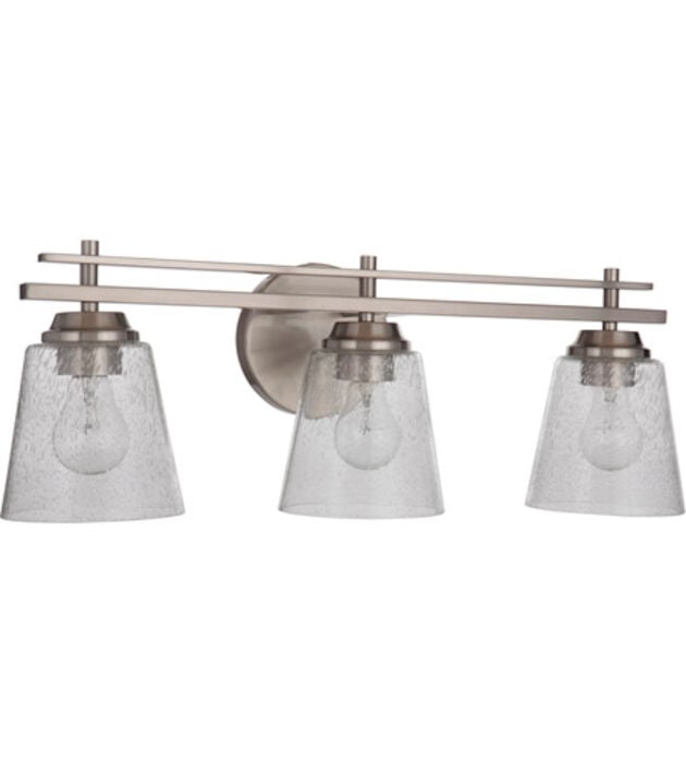 19624BNK3 Craftmade Drake Vantity 3 Lgt -Brushed Polished Nickel Wall Mount Lighting