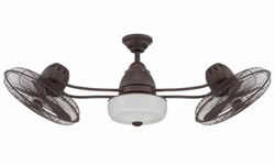 48 in Bellows II Ceiling Fan in Aged Bronze Textured Blades Included ,BW248AG6