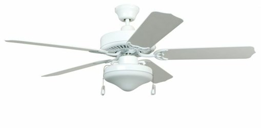 52 in Enduro w/ Bowl Light Kit Ceiling Fan in White Blades Included ,