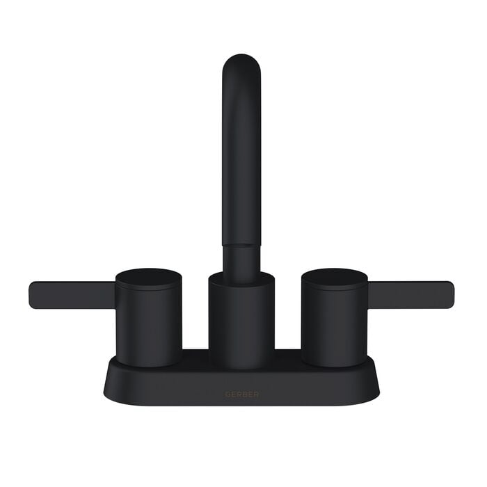 D301130BS  Amalfi 2H Centerset Lavatory Faucet w/ 50/50 Touch Down Drain 1.2gpm Satin Black 