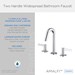 Amalfi Trim Line 2H Widespread Lavatory Faucet w/ Metal Touch Down Drain 1.2gpm Chrome - GERD303130
