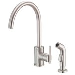 Parma 1H Kitchen Faucet w/ Spray 1.75gpm/2.2gpm Stainless Steel ,719934820904,DNZD401058SS