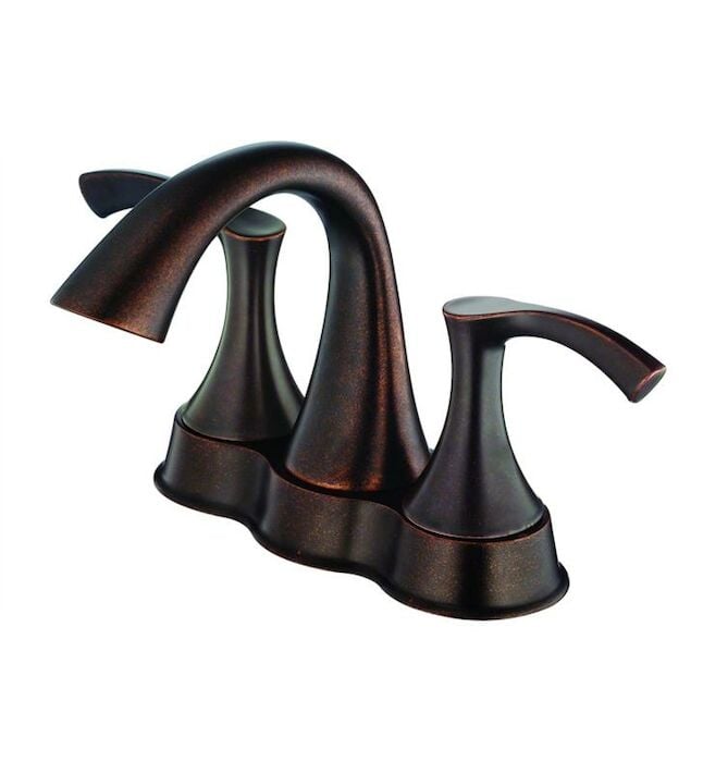 D301122BR  Antioch 2H Centerset Lavatory Faucet w/ 50/50 Touch Down Drain 1.2gpm Tumbled Bronze 