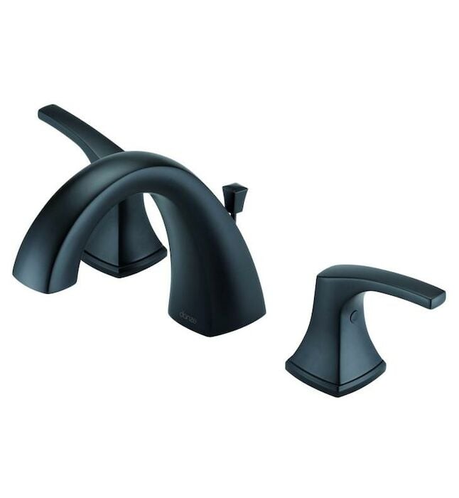 D304118BS  Vaughn 2H Widespread Faucet w/ Metal Pop-Up Drain 1.2gpm Satin Black 