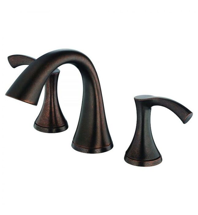 D304222BR  Antioch 2H Mini-Widespread Lavatory Faucet w/ 50/50 Touch Down Drain 1.2gpm Tumbled Bronze 