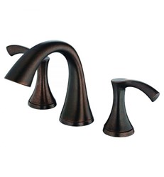 Antioch® Double Handle Widespread Lavatory Faucet with Metal Touch Down Drain 1.2gpm Tumbled Bronze ,