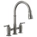 Delta Broderick™: Two Handle Pull-Down Bridge Kitchen Faucet - DEL2390LKSDST