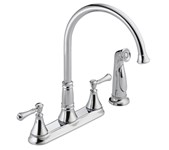 Delta Cassidy™: Two Handle Kitchen Faucet with Spray ,2497LF
