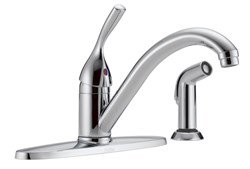 Delta 134 / 100 / 300 / 400 Series: Single Handle Kitchen Faucet with Spray ,Other,400DST,green,DELTA GREEN,LEAD FREE,Lead Free,D400,400,KSF,green,DELTA GREEN