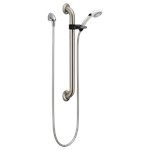 Delta Universal Showering Components: Adjustable Slide Bar / Grab Bar 2-Setting Hand Shower ,