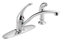 Delta Foundations&#174;: Single Handle Kitchen Faucet with Spray ,DELTA GREEN PRODUCTS,green,LEAD FREE