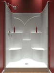 SDS483574 1 PIECE 4 FT SHOWER WITH 2 SEATS ,48S,1483SG