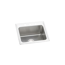Dlr2521103 18 Gauge Stainless Steel 25X21.25X10.125 Single Bowl Top Mount Kitchen Sink ,