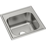 Dayton Stainless Steel 20&quot; x 20&quot; x 10-1/8&quot;, 0-Hole Single Bowl Drop-in Laundry Sink ,