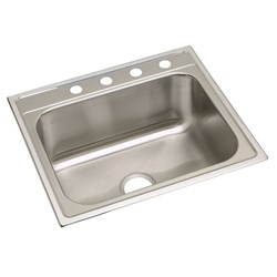 Dayton Stainless Steel 25" x 22" x 10-1/4", 0-Hole Single Bowl Drop-in Sink ,