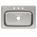 Dayton Stainless Steel 33&amp;quot; x 22&amp;quot; x 8-1/16&amp;quot;, 3-Hole Single Bowl Drop-in Sink - ELKDSE133223