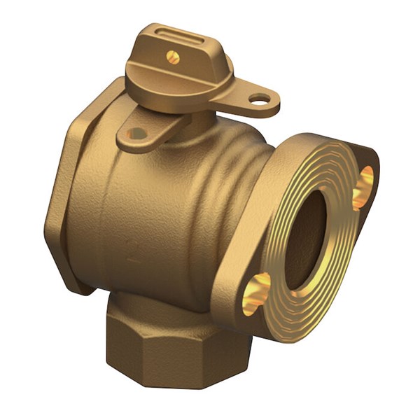 FORD METER BOX CO BFA13777WNL 2 in Flanged Angle Ball Valve