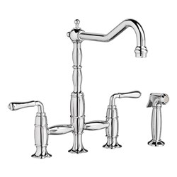 Victorian 1.8 gpm Bridge Kitchen Faucet in Polished Chrome ,