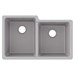 Elgu250Rgs Gray Stone Quartz Classic 33 X 20.5 X 9.5 Double Bowl Undermount Kitchen Sink - ELKELGU250RGS0