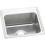 Dlr2219102 18 Gauge Stainless Steel 22x19.5x10.125 Single Bowl Top Mount Kitchen Sink 
