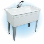 28CF Bigtub Utilatub Combo Utility Tub Single Bowl/Floor Sink Includes Pullout Faucet ,