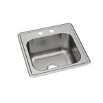 Elkay Celebrity Stainless Steel 20" x 20" x 10-1/8" 2-Hole Single Bowl Drop-in Laundry Sink ,