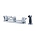 Maxwell 2H Kitchen Faucet w/ Metal Handles Spray &amp;amp; 8&amp;quot; D-Tube Spout 1.75gpm Aeration/2.2gpm Spray Chrome - GERG0042215