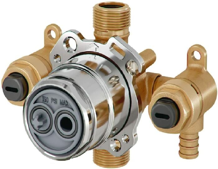 G00GS525S  Treysta Tub & Shower Valve- Vertical Inputs WITH Stops- Crimp Pex 