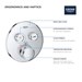 29137GN0 Grohe Brushed Cool Sunrise Grt Smartcontrol Thm Trim Round 2Sc Us - G29137GN0